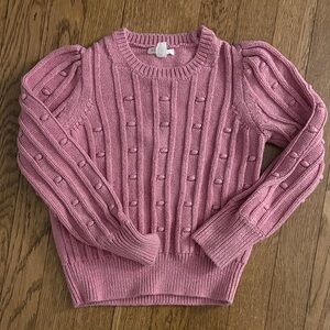 Crewcuts Dusty Rose Textured Knit Sweater